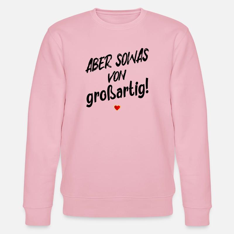 GROßARTIG SEIN LOB SPRÜCHE - Stanley/Stella Unisex Bio-Sweatshirt CHANGER  - Hellrosa