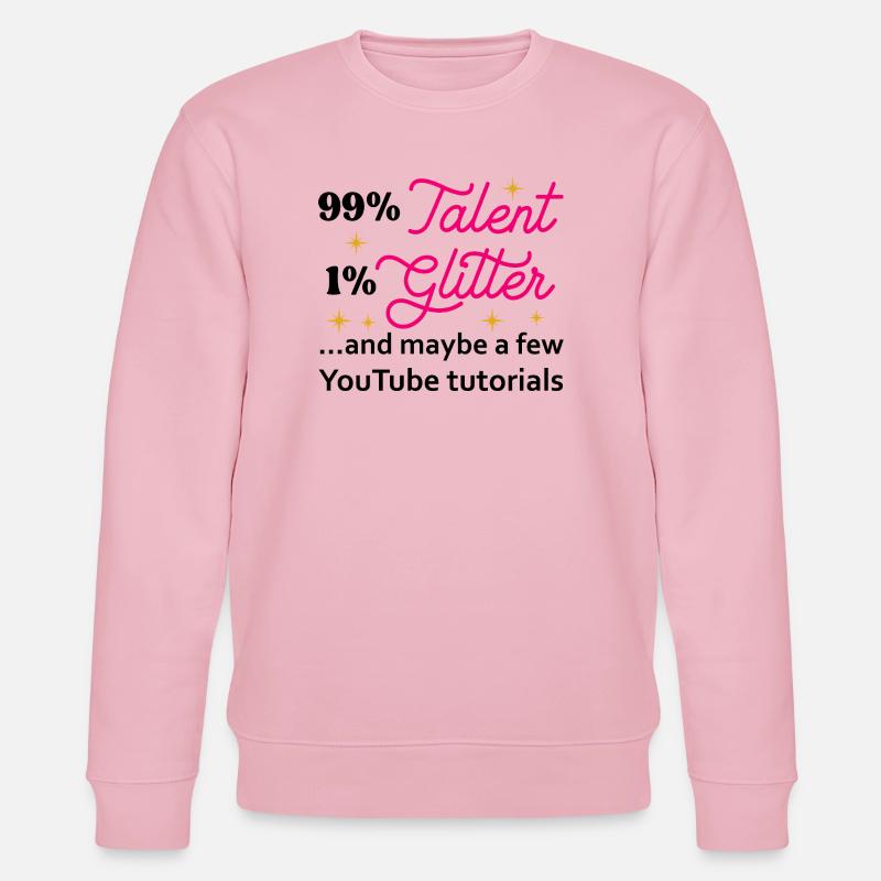 Talent Glitter Étoiles Script - Sweat bio CHANGER Stanley/Stella Unisexe - rose pâle
