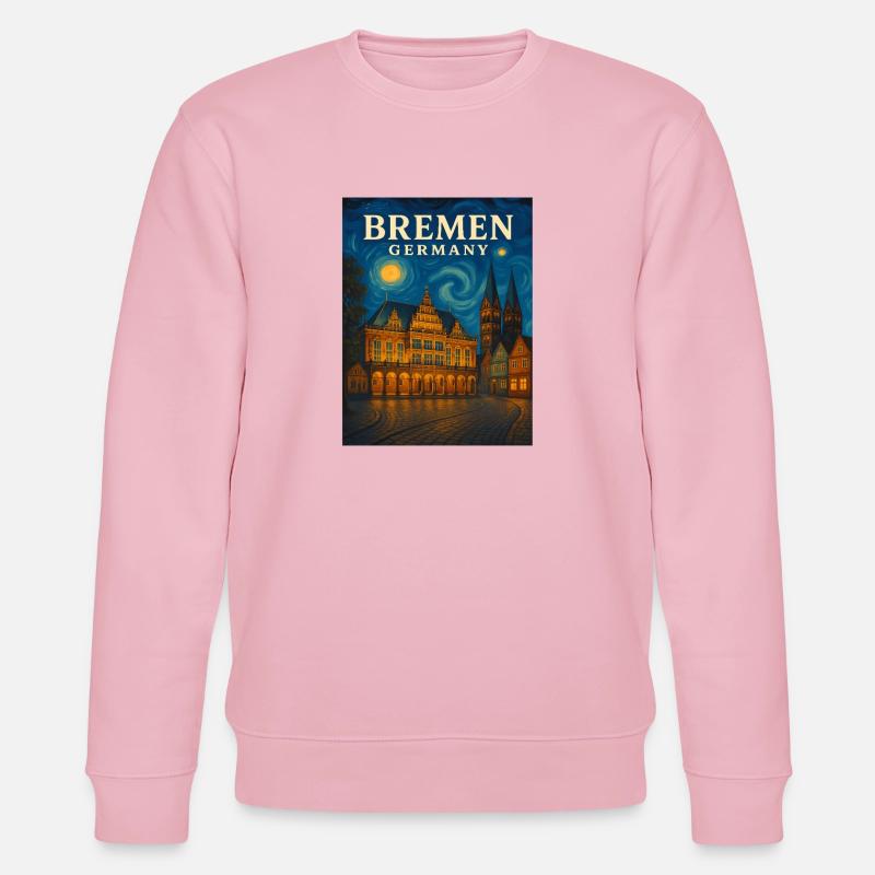 Lumière nocturne de Brême Horizon - Sweat bio CHANGER Stanley/Stella Unisexe - rose pâle