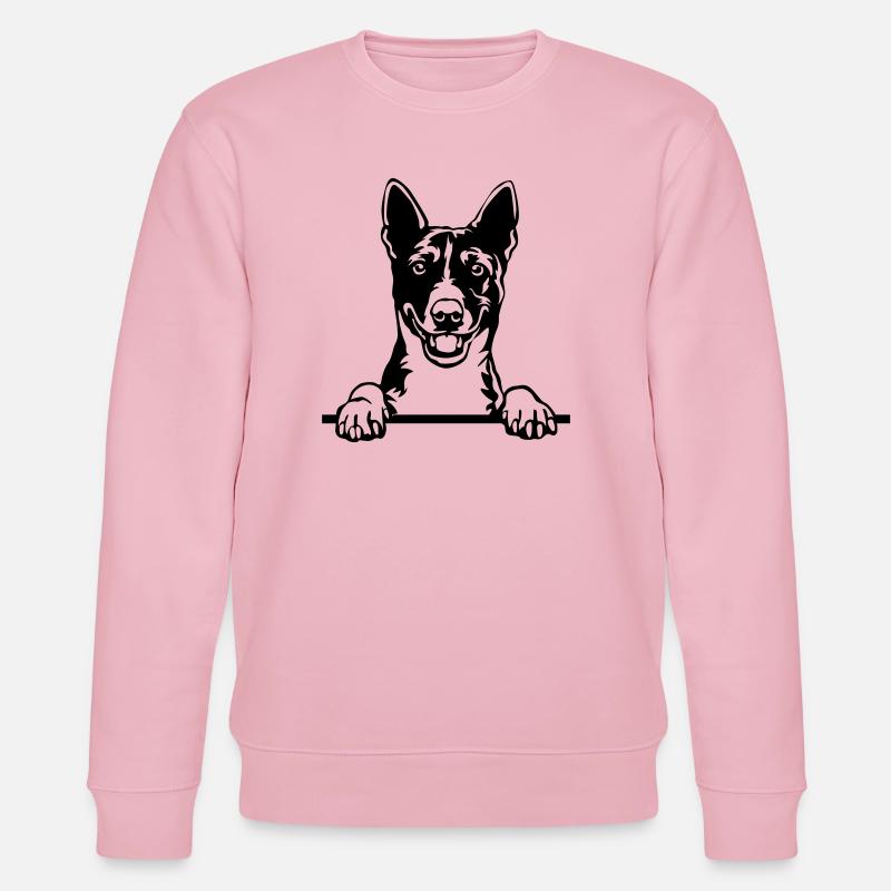 Basenji Kopf - Stanley/Stella Unisex Bio-Sweatshirt CHANGER  - Hellrosa