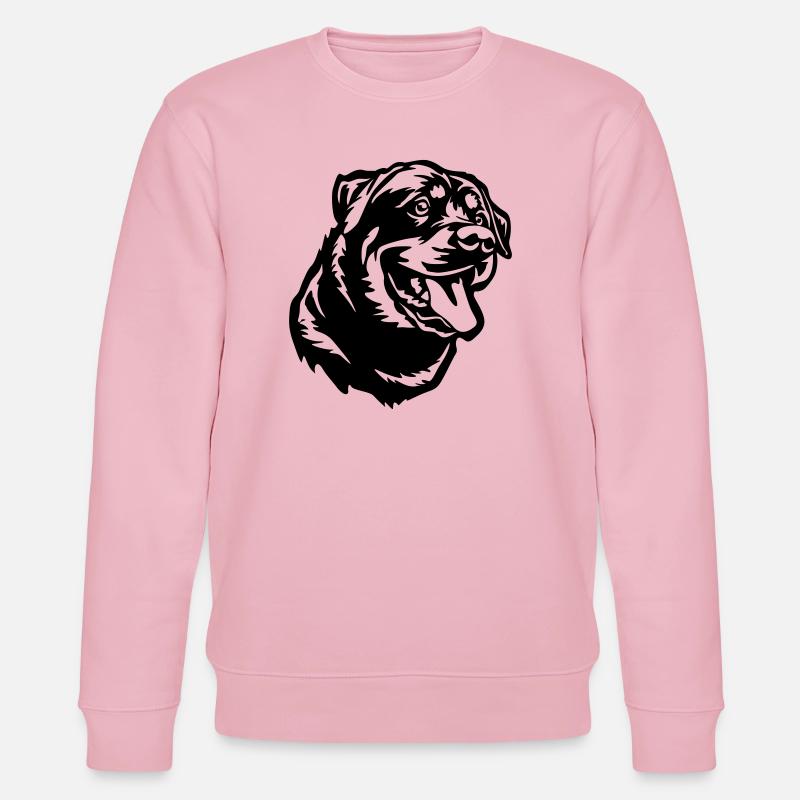 Rottweiler Kopf - Stanley/Stella Unisex Bio-Sweatshirt CHANGER  - Hellrosa