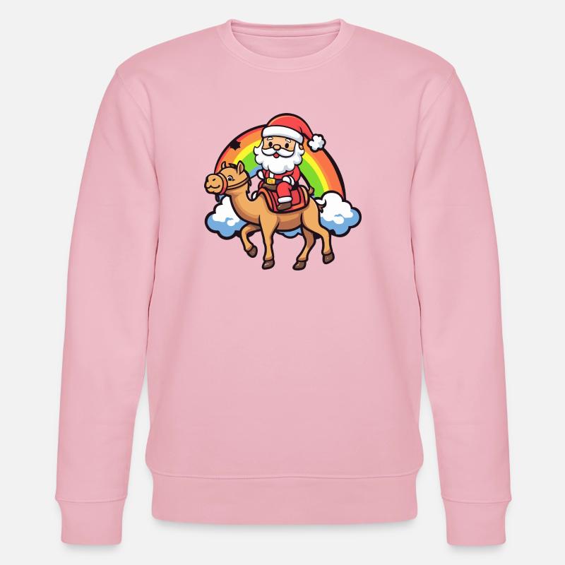 Kamel Weihnachtsmann Weihnachten - Stanley/Stella Unisex Bio-Sweatshirt CHANGER  - Hellrosa