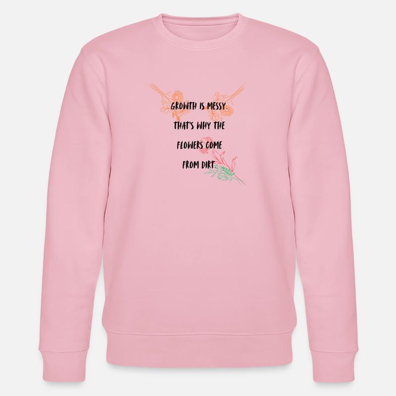 Wachstum Typografie Design - Stanley/Stella Unisex Bio-Sweatshirt CHANGER - Hellrosa
