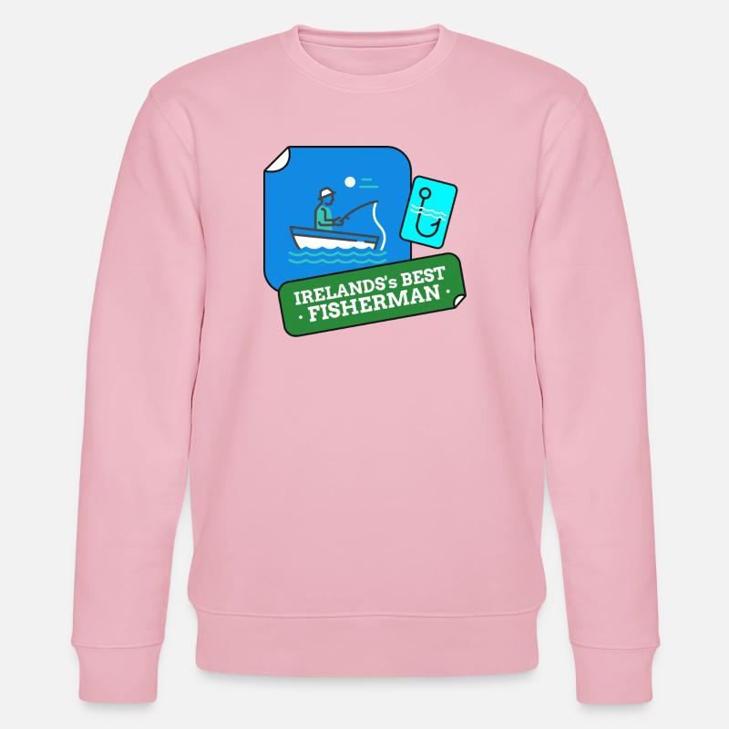 Le meilleur design de pêcheur d’Irlande - Sweat bio CHANGER Stanley/Stella Unisexe - rose pâle
