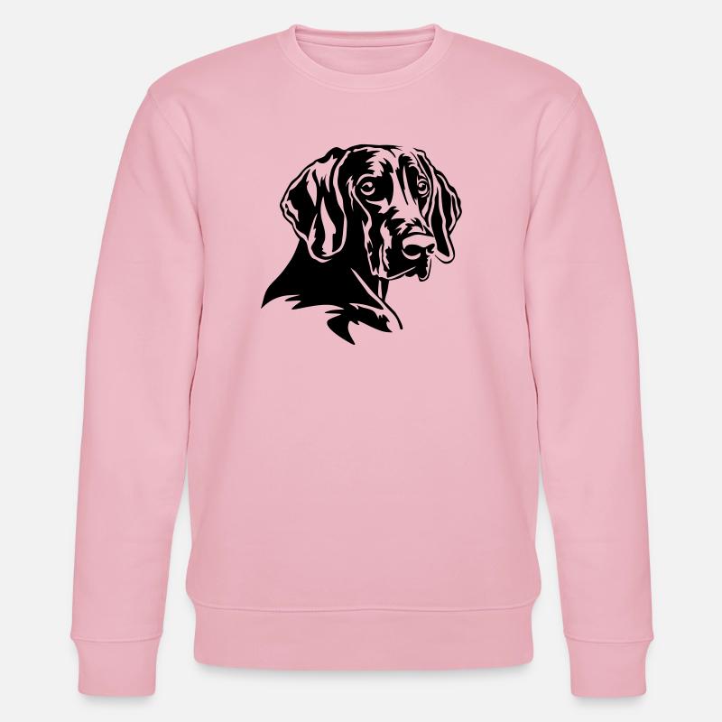 Tête de Weimaraner - Sweat bio CHANGER Stanley/Stella Unisexe - rose pâle