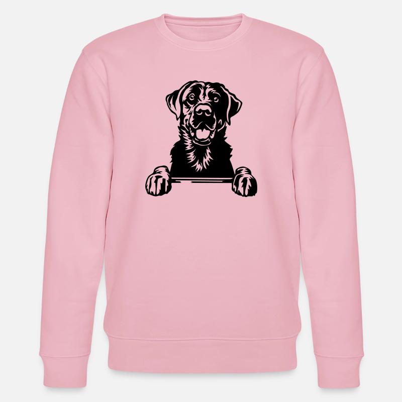 Labrador Head - Stanley/Stella CHANGER Unisex Organic Sweatshirt - cotton pink