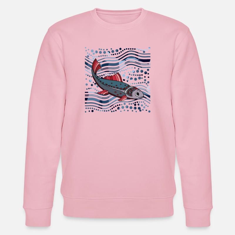 Fisch - Stanley/Stella Unisex Bio-Sweatshirt CHANGER  - Hellrosa