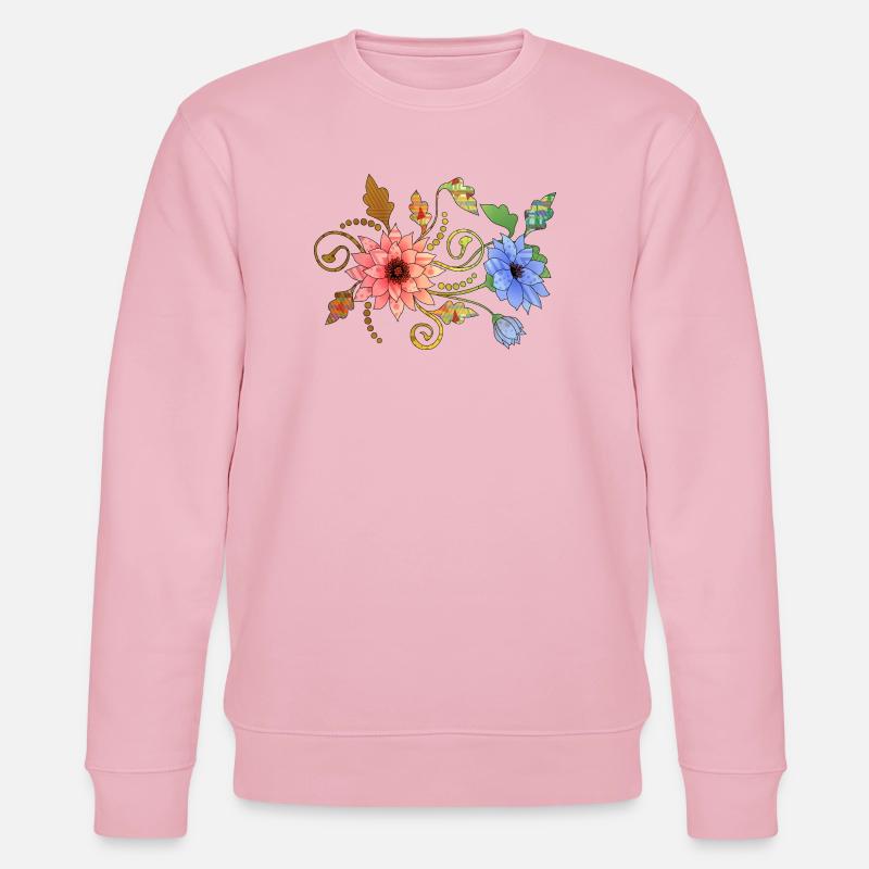Blumen - Stanley/Stella Unisex Bio-Sweatshirt CHANGER - Hellrosa