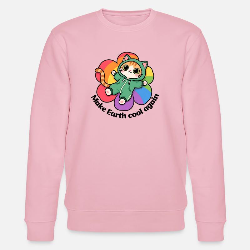 Die Erde wieder abkühlen lassen - Stanley/Stella Unisex Bio-Sweatshirt CHANGER  - Hellrosa