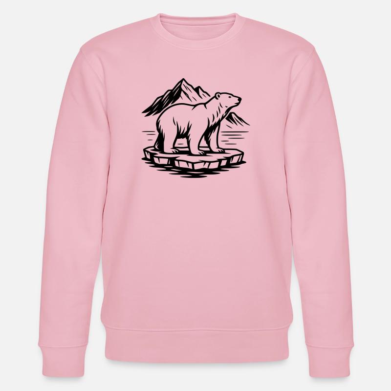 polar bear - Stanley/Stella CHANGER Unisex Organic Sweatshirt - cotton pink