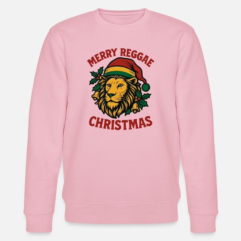 MERRY REGGAE CHRISTMAS Lion Rastafari - Sweat bio CHANGER Stanley/Stella Unisexe - rose pâle