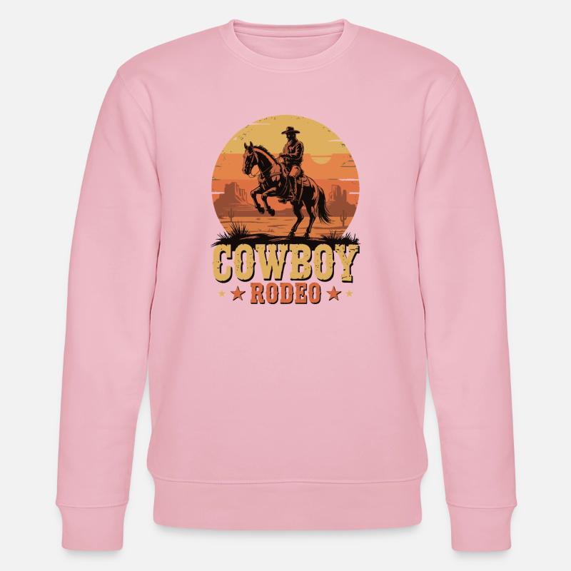 Cowboy Rodeo - Wild West Sunset Design - Stanley/Stella Unisex Bio-Sweatshirt CHANGER  - Hellrosa