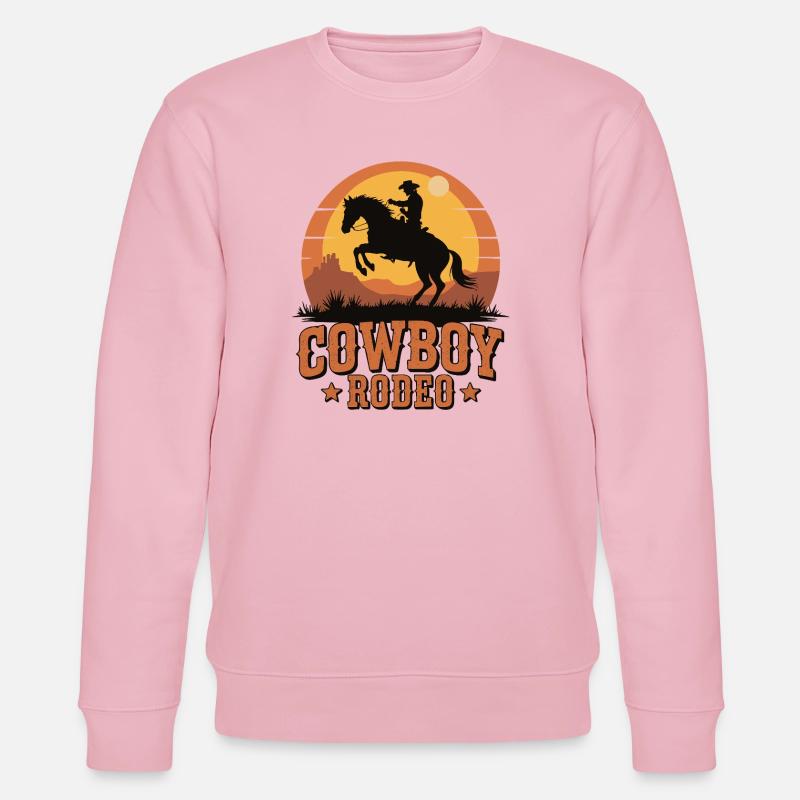 Cowboy Rodeo - Wild West Sunset Design - Stanley/Stella Unisex Bio-Sweatshirt CHANGER  - Hellrosa