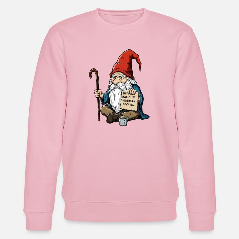 Gnome affamé | Aider, s’il vous plaît - Sweat bio CHANGER Stanley/Stella Unisexe - rose pâle