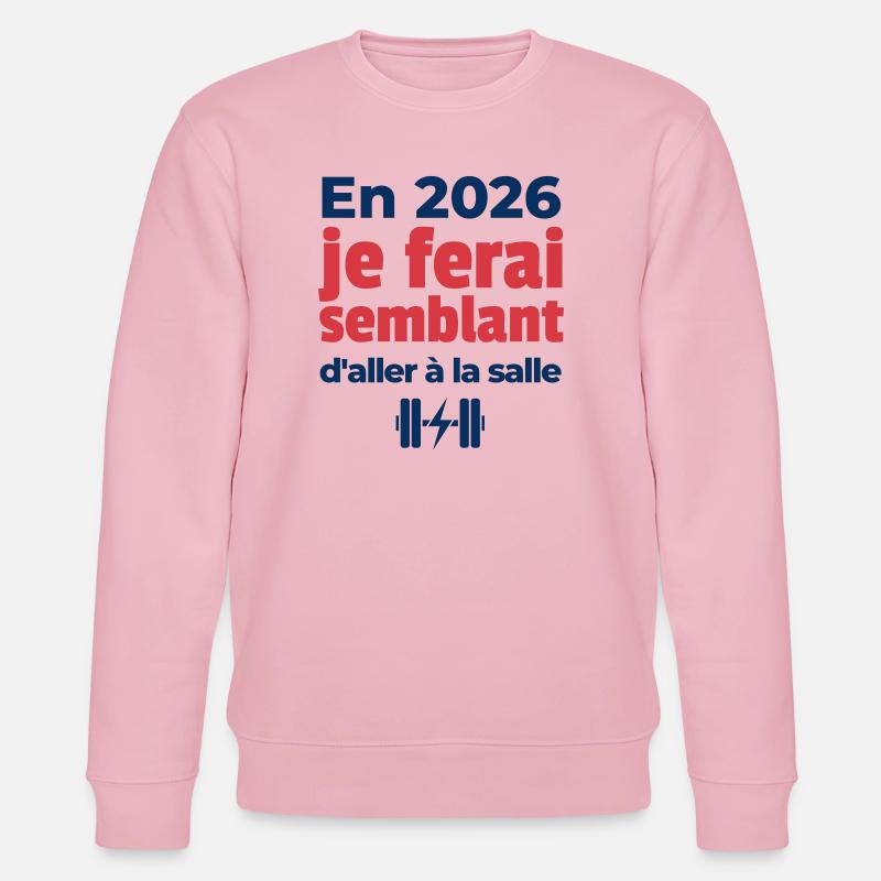 Résolution de fin d'année - Sweat bio CHANGER Stanley/Stella Unisexe - rose pâle