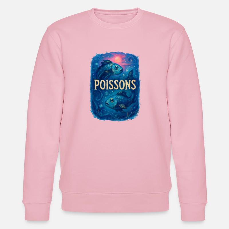 Fische Sternzeichen - Astrologie - Stanley/Stella Unisex Bio-Sweatshirt CHANGER  - Hellrosa
