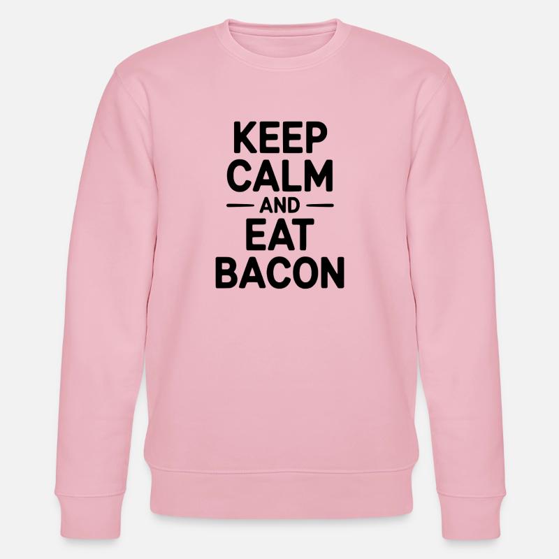 Ruhe bewahren und Speck essen - Stanley/Stella Unisex Bio-Sweatshirt CHANGER  - Hellrosa