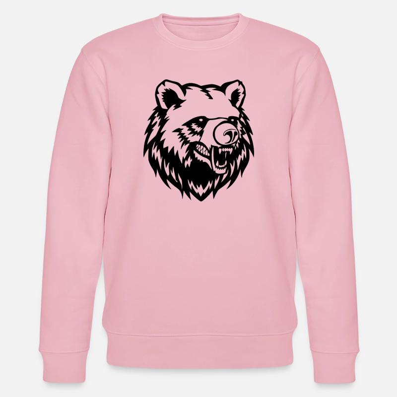 Bear Bear Head Bears T-shirt Gift - Stanley/Stella CHANGER Unisex Organic Sweatshirt - cotton pink
