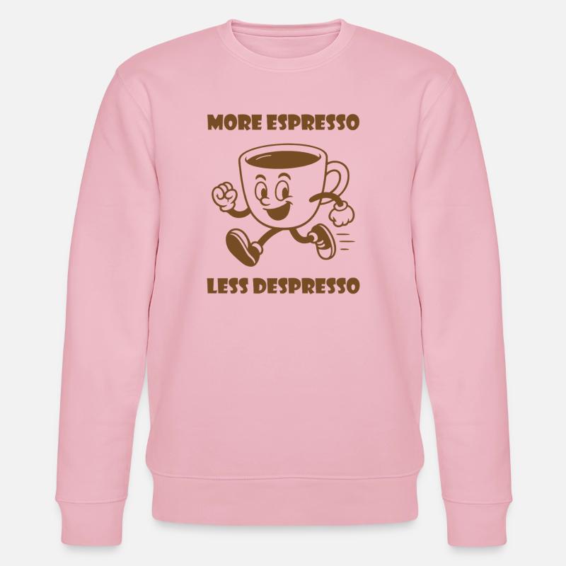 Plus d’espresso Moins de Despresso - Sweat bio CHANGER Stanley/Stella Unisexe - rose pâle