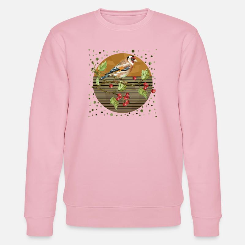 Bunter Vogel - Stanley/Stella Unisex Bio-Sweatshirt CHANGER  - Hellrosa