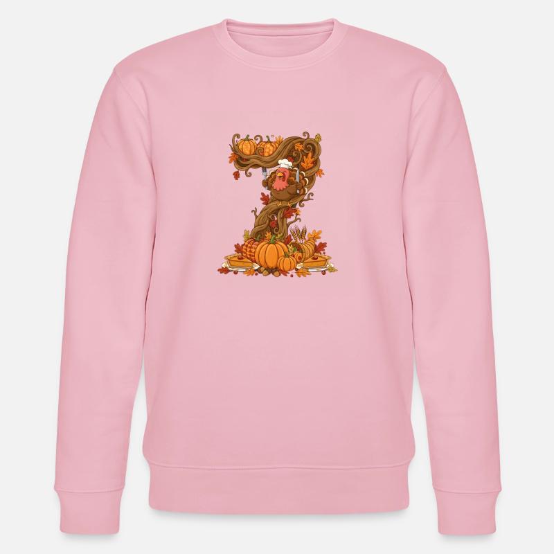 Herbsternte Truthahn auf gedrehtem Baum - Stanley/Stella Unisex Bio-Sweatshirt CHANGER  - Hellrosa