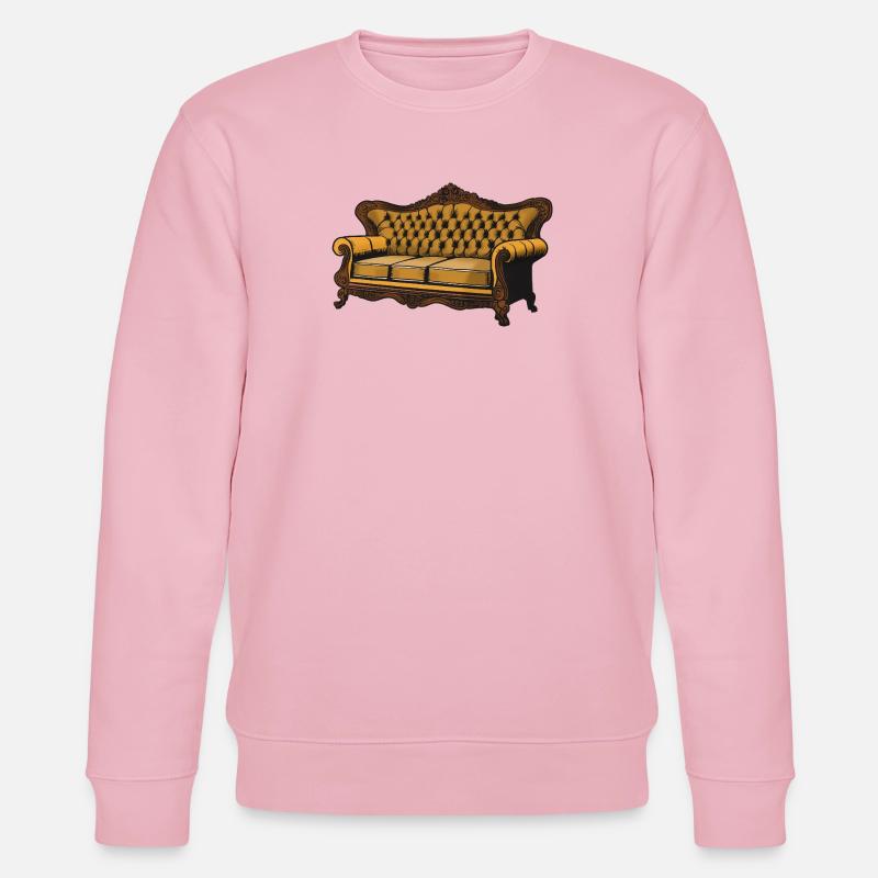 Viktorianische Samt-Sofagrafik - Stanley/Stella Unisex Bio-Sweatshirt CHANGER  - Hellrosa
