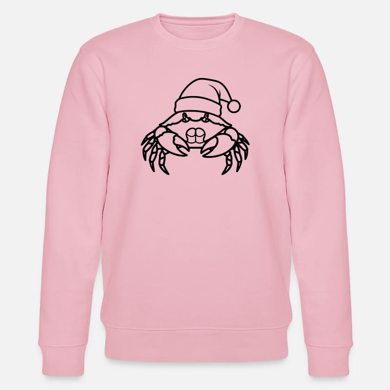 Weihnachtskrabbe Cartoon Illustration - Stanley/Stella Unisex Bio-Sweatshirt CHANGER  - Hellrosa