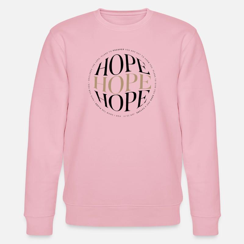 🌱Hoffnung und Zukunft Jer 29:11 - Stanley/Stella Unisex Bio-Sweatshirt CHANGER  - Hellrosa