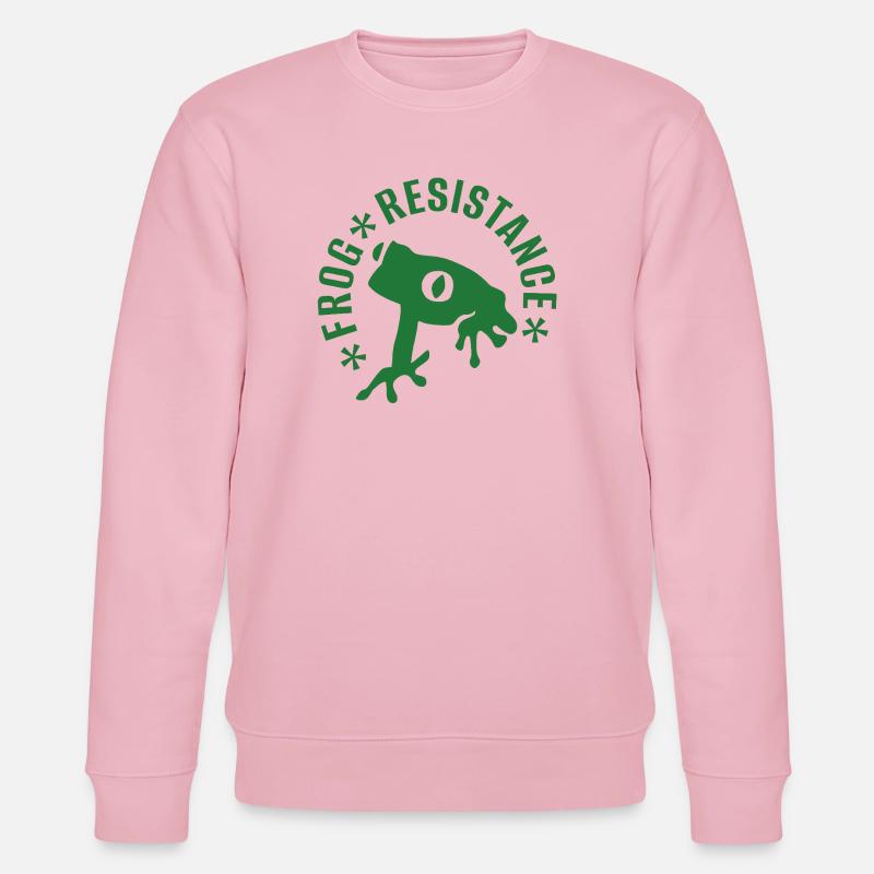 Frosch Widerstand - "Frog resistance" - Stanley/Stella Unisex Bio-Sweatshirt CHANGER - Hellrosa