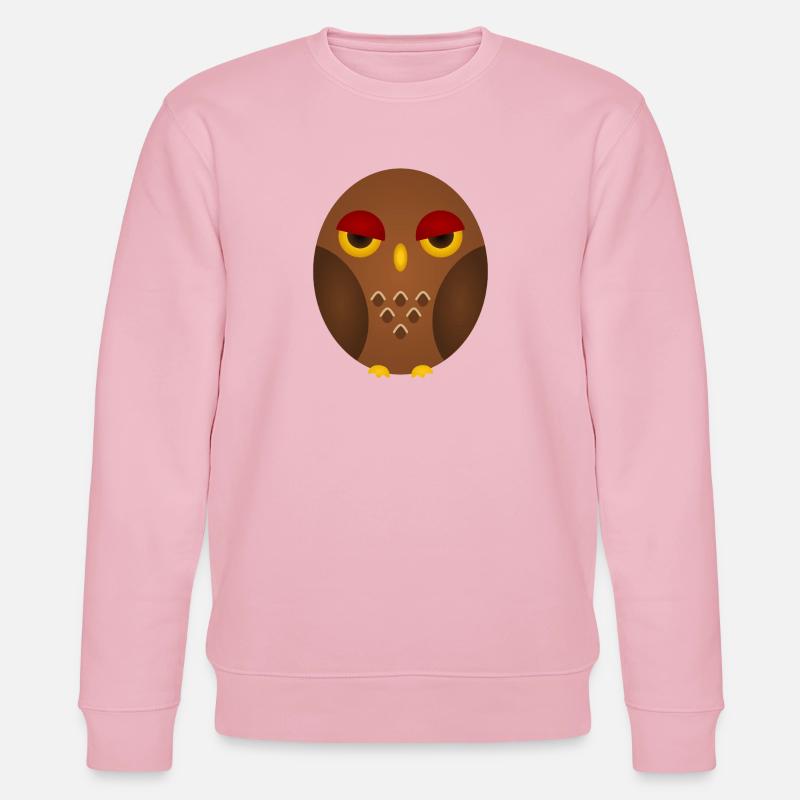 Grumpy Owl Silhouette - Sweat bio CHANGER Stanley/Stella Unisexe - rose pâle