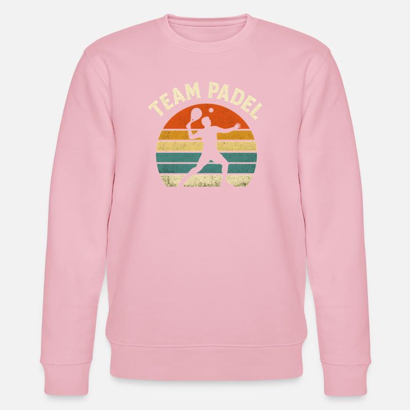 Team Padel Rétro Coucher Soleil - Sweat bio CHANGER Stanley/Stella Unisexe - rose pâle