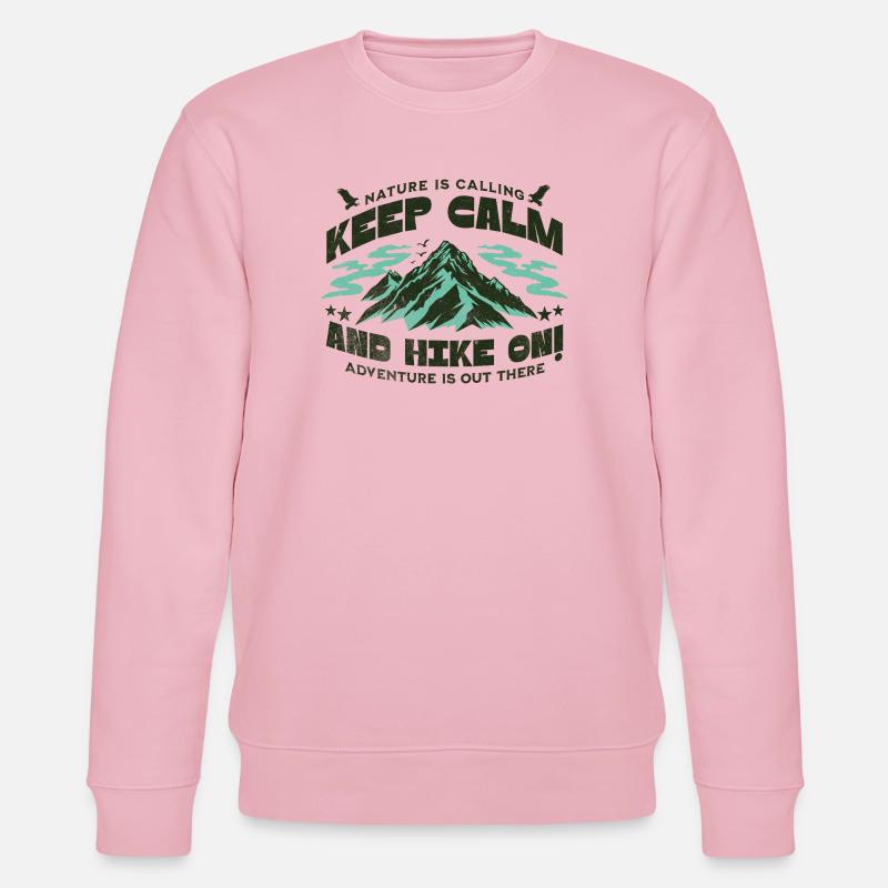 Keep Calm and Hike on - Stanley/Stella Unisex Bio-Sweatshirt CHANGER  - Hellrosa