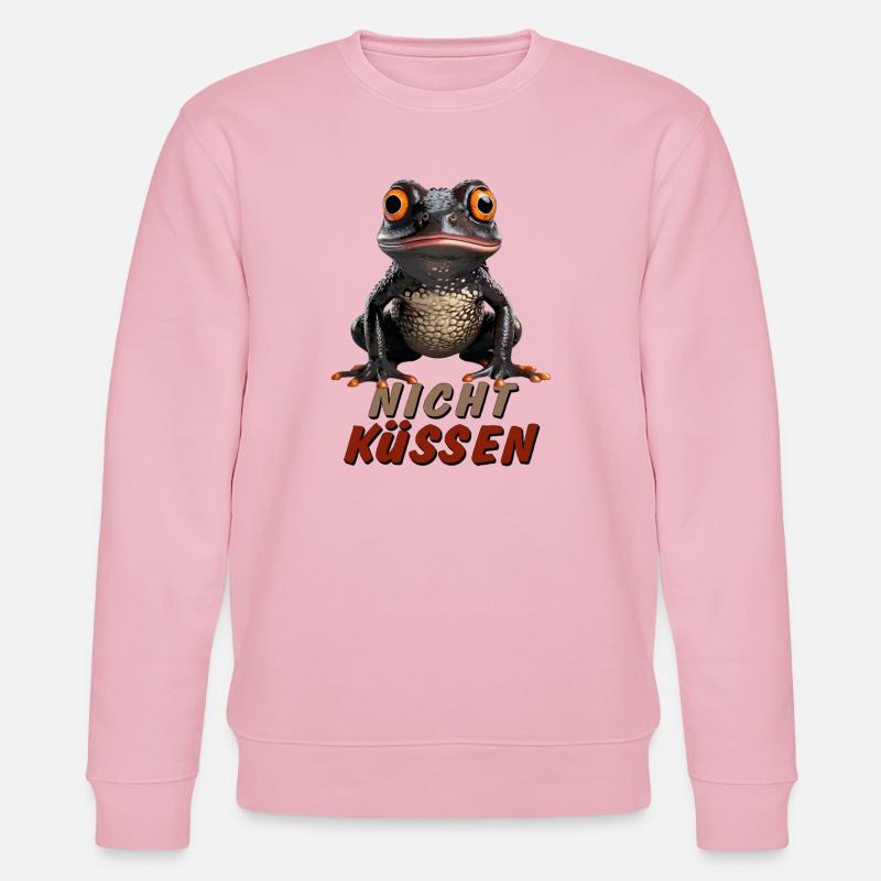 GRENOUILLE NE S’EMBRASSE PAS - Sweat bio CHANGER Stanley/Stella Unisexe - rose pâle
