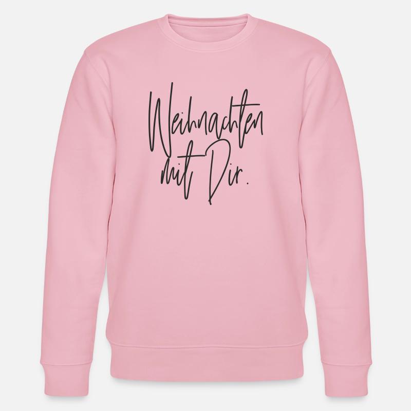 Noël avec toi Écriture manuscrite - Sweat bio CHANGER Stanley/Stella Unisexe - rose pâle