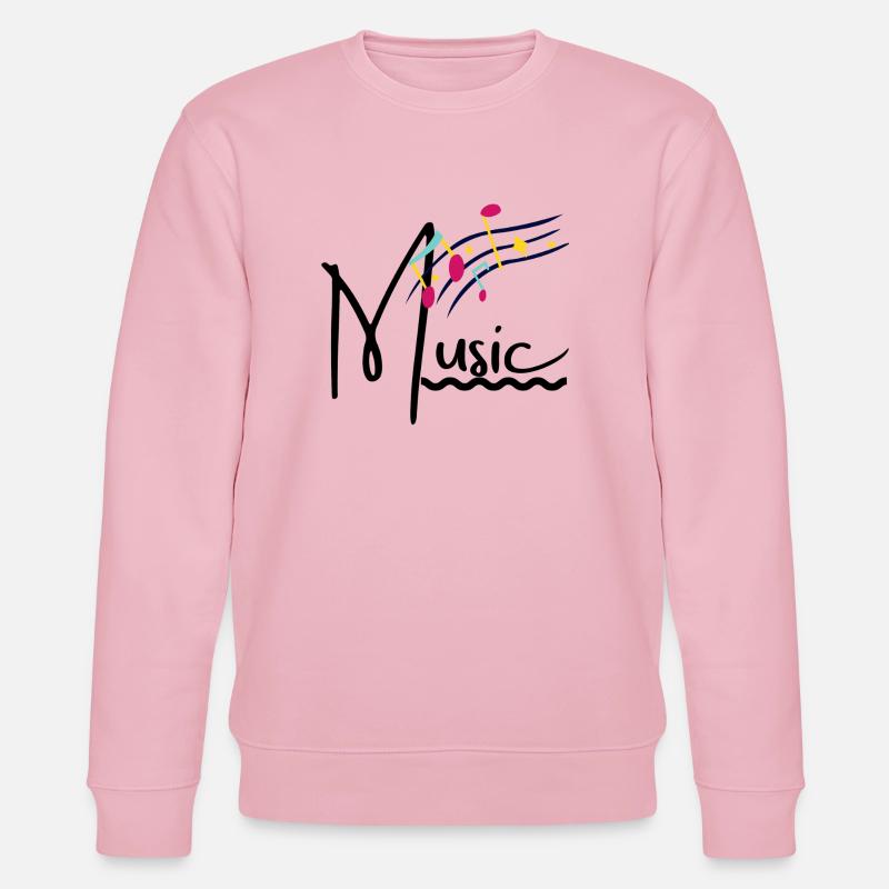Rainbow notes on staff - Stanley/Stella CHANGER Unisex Organic Sweatshirt - cotton pink