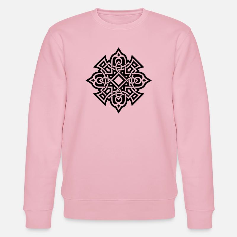 Celtic Pattern - Stanley/Stella CHANGER Unisex Organic Sweatshirt - cotton pink