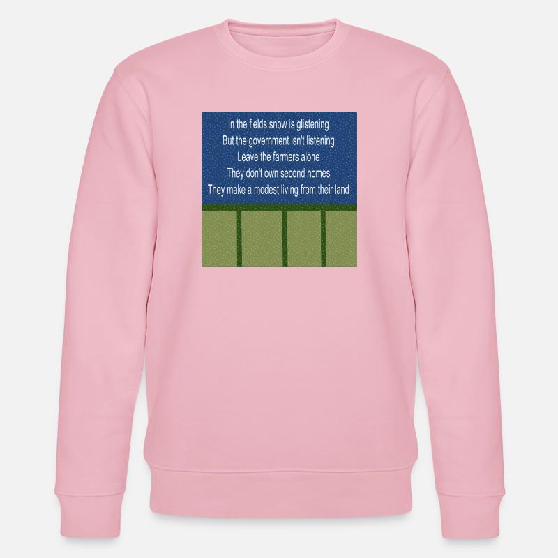 Farmers Fields Protestreim der britischen Labour-Regierung - Stanley/Stella Unisex Bio-Sweatshirt CHANGER  - Hellrosa