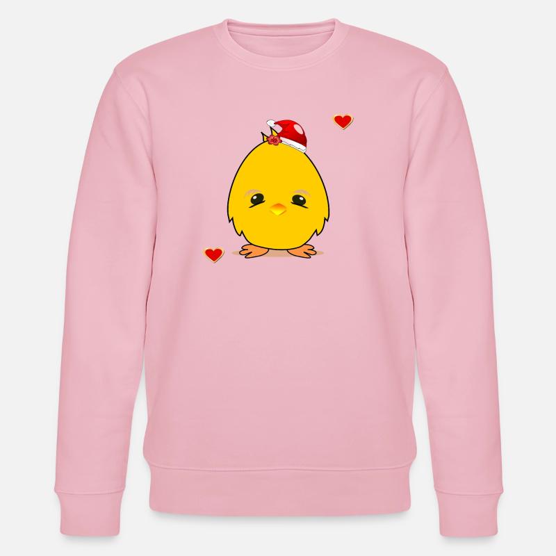 Noël poussin Noël Coeur de Noël - Sweat bio CHANGER Stanley/Stella Unisexe - rose pâle
