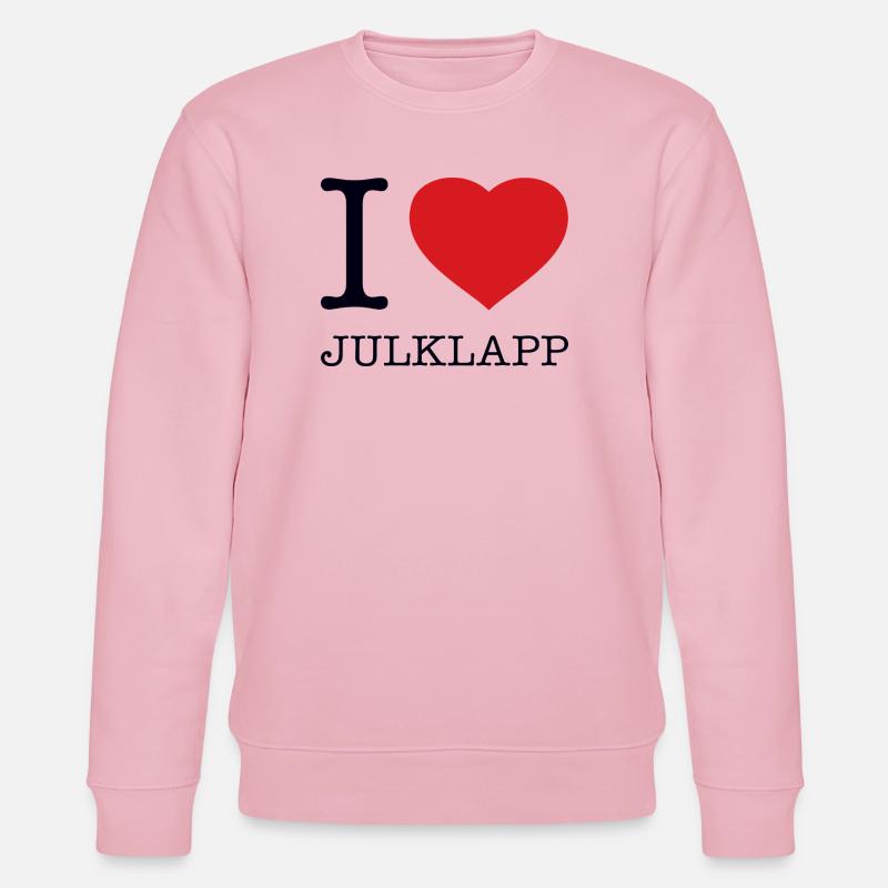 I love Julklapp - Stanley/Stella Unisex Bio-Sweatshirt CHANGER - Hellrosa