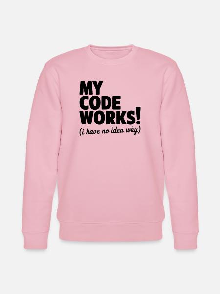 Min kode virker! (Jeg aner ikke hvorfor) - Stanley/Stella økologisk unisex-sweatshirt CHANGER  - lys rosa