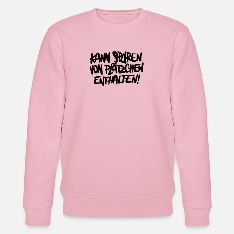 Weihnachten Spruch Humor Plätzchen - Stanley/Stella Unisex Bio-Sweatshirt CHANGER  - Hellrosa