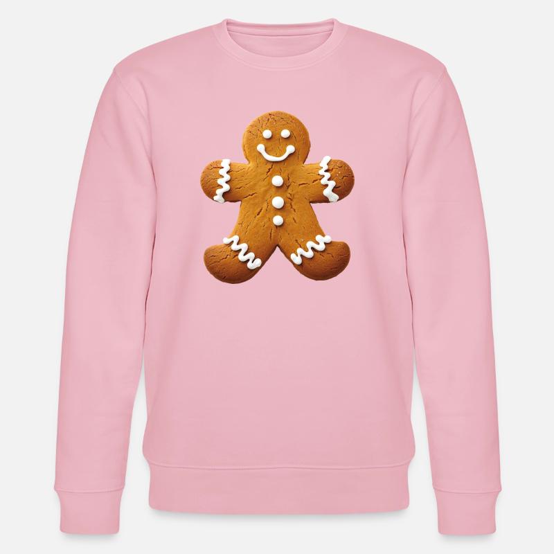 Lebkuchenmann Pfefferkuchenmann Lebkuchen - Stanley/Stella Unisex Bio-Sweatshirt CHANGER  - Hellrosa