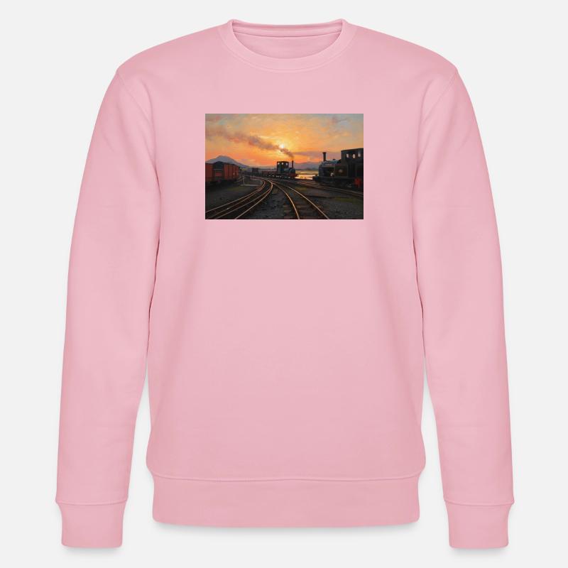 Ffestiniog Coucher de soleil - Sweat bio CHANGER Stanley/Stella Unisexe - rose pâle