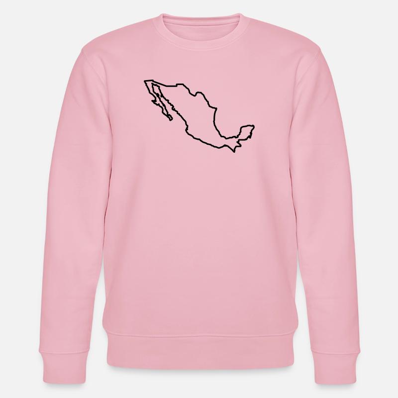 Mexiko Umriss - Stanley/Stella Unisex Bio-Sweatshirt CHANGER  - Hellrosa