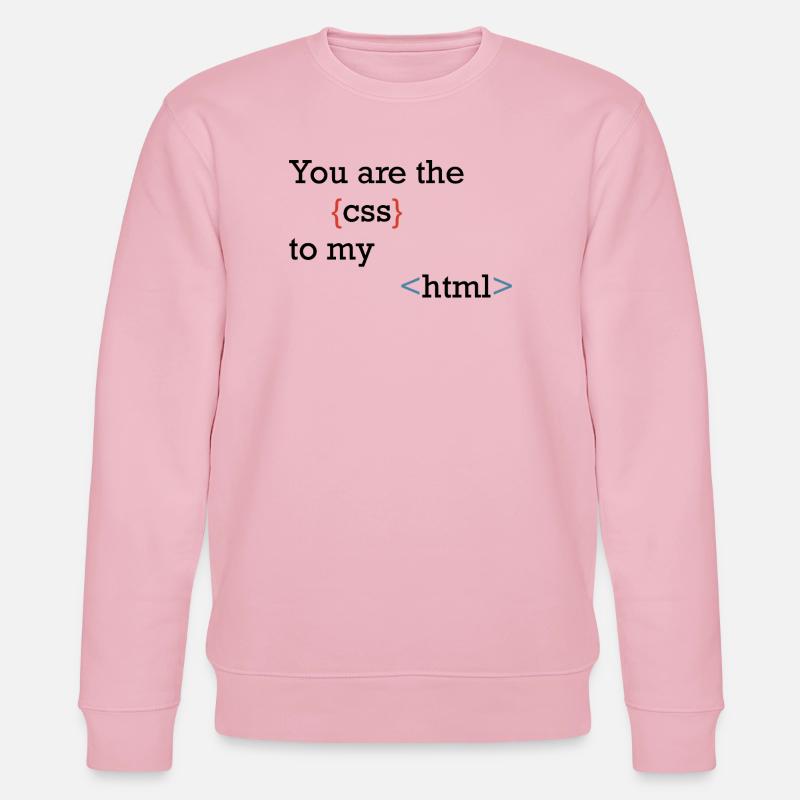 CodeSymbolism Curly and Angle - Stanley/Stella CHANGER Unisex Organic Sweatshirt - cotton pink