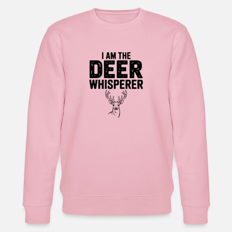 Ich bin der Hirschflüsterer - Stanley/Stella Unisex Bio-Sweatshirt CHANGER  - Hellrosa