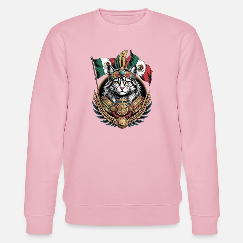 Maja Mexiko Katze - Stanley/Stella Unisex Bio-Sweatshirt CHANGER  - Hellrosa