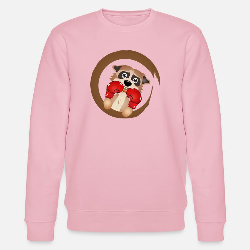 Erdmännchen Boxer Motiv – süßer Box-Champion - Stanley/Stella Unisex Bio-Sweatshirt CHANGER  - Hellrosa