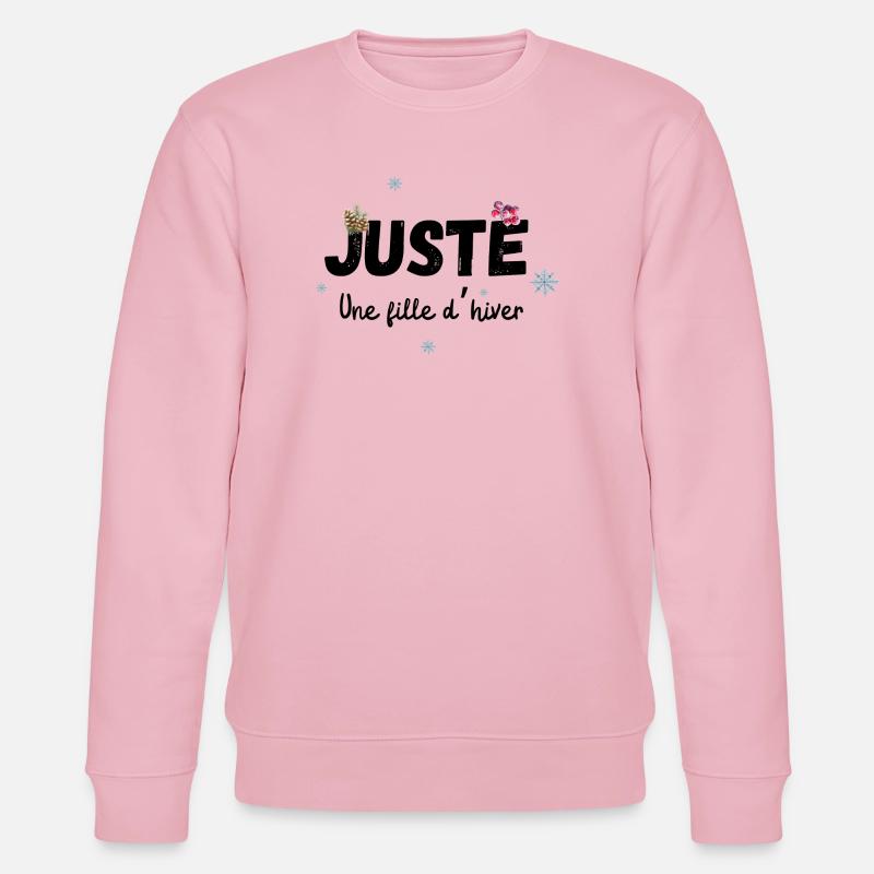 Nur ein Wintermädchen-Geschenk - Stanley/Stella Unisex Bio-Sweatshirt CHANGER  - Hellrosa