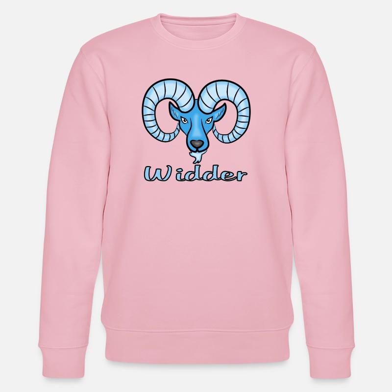 Sternzeichen Widder in Blau - Stanley/Stella Unisex Bio-Sweatshirt CHANGER  - Hellrosa